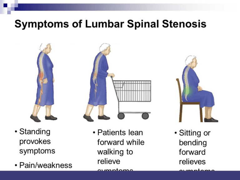 What pain meds are given for spinal stenosis?